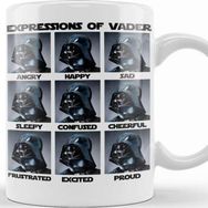 Baskı Dükkanı KB12112 Vader Expressions Porselen Kupa Bardak