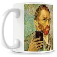 Baskı Dükkanı KB12123 Van Gogh Master Of The Selfie Porselen Kupa Bardak