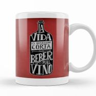 Baskı Dükkanı KB12153 Vino Solo Bueno Porselen Kupa Bardak