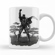 Baskı Dükkanı KB12163 Wakanda Knight Porselen Kupa Bardak