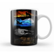 Baskı Dükkanı KB12173 Warrior Cats Four Elements Four Clans Porselen Kupa Bardak