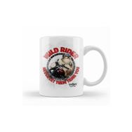 Baskı Dükkanı KB12188 Wild Rider Pug Köpek Porselen Kupa Bardak