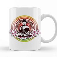 Baskı Dükkanı KB12367 Buddha Porselen Kupa Bardak