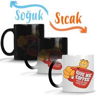Baskı Dükkanı KB12444 Garfield Give Me Coffe Garfield Bana Kahve Ver Porselen Kupa Bardak