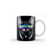Baskı Dükkanı KB12461 Havalı Dj Cool Kedi Porselen Kupa Bardak