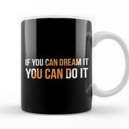 Baskı Dükkanı KB12473 If You Can Dream It,you Can Do It Hayal Ediyorsan,yapabilirsin Porselen Kupa Bardak