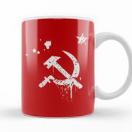 Baskı Dükkanı KB12598 Revolution Orak Çekiç Porselen Kupa Bardak