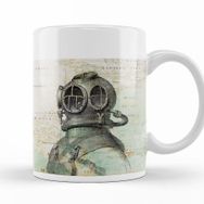 Baskı Dükkanı KB12615 Scuba Diving Porselen Kupa Bardak