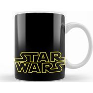 Baskı Dükkanı KB12637 Star Wars Logo Siyah Zemin Porselen Kupa Bardak