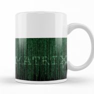 Baskı Dükkanı KB12734 The Matrix Kod Yağmuru Porselen Kupa Bardak