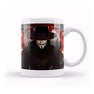 Baskı Dükkanı KB12767 V For Vendetta Freedom Forever Porselen Kupa Bardak