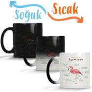Baskı Dükkanı KB1335 Bir Flamingo Anatomisi Porselen Kupa Bardak