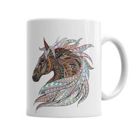 Baskı Dükkanı KB1599 Color Horse Porselen Kupa Bardak