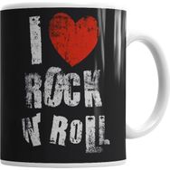 Baskı Dükkanı KB1656 I Love Rock In Roll Porselen Kupa Bardak