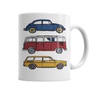 Baskı Dükkanı KB2099 Vintage Volkswagen Porselen Kupa Bardak