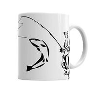 Baskı Dükkanı KB2201 Fishing Balık Tutma Porselen Kupa Bardak