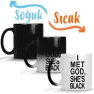 Baskı Dükkanı KB2306 I Met God Shes Black Porselen Kupa Bardak