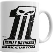 Baskı Dükkanı KB2334 Harley Davidson Dark Custom Porselen Kupa Bardak