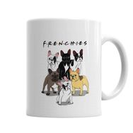 Baskı Dükkanı KB2383 Frenchies Pug Köpek Porselen Kupa Bardak