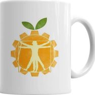 Baskı Dükkanı KB2422 Laranja Mecanica Vitruviana Porselen Kupa Bardak