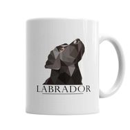 Baskı Dükkanı KB2424 Labrador Black Pug Köpek Porselen Kupa Bardak