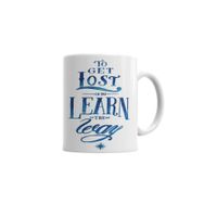 Baskı Dükkanı KB2495 Ingilizce Yazılı To Get Lost Learn Porselen Kupa Bardak