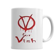 Baskı Dükkanı KB2704 V For Vish Kan Porselen Kupa Bardak