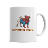 Baskı Dükkanı KB2784 Spider Dog Pug Köpek Porselen Kupa Bardak