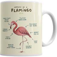 Baskı Dükkanı KB2823 Bir Flamingo Anatomisi Porselen Kupa Bardak