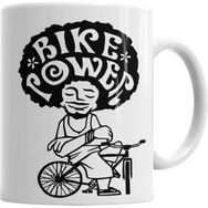 Baskı Dükkanı KB2824 Bike Power Black Porselen Kupa Bardak