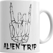 Baskı Dükkanı KB2988 Caveira Alien Trip Porselen Kupa Bardak