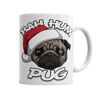 Baskı Dükkanı KB3475 Bah Hum Pug Christmas Köpek Porselen Kupa Bardak