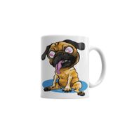 Baskı Dükkanı KB4001 Köpek Pug Love Porselen Kupa Bardak