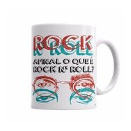 Baskı Dükkanı KB4470 Afinal O Que E Rockroll Porselen Kupa Bardak