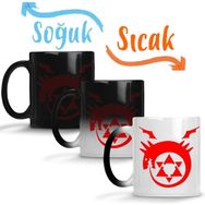 Baskı Dükkanı KB455 Full Metal Alchemist Ouroboros Sembol Porselen Kupa Bardak