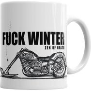Baskı Dükkanı KB457 Fuuck Winter Always Motorcycle Motor Motorsiklet Kupa Bardak