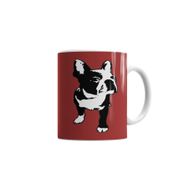 Baskı Dükkanı KB4608 Bull Frances Pug Köpek Porselen Kupa Bardak