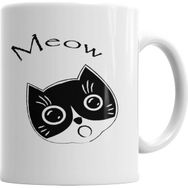 Baskı Dükkanı KB4770 Cat Meow Kedi Porselen Kupa Bardak