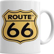 Baskı Dükkanı KB5354 Route 66 Porselen Kupa Bardak