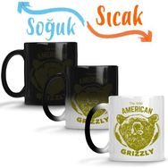 Baskı Dükkanı KB5510 American Grizzly Porselen Kupa Bardak