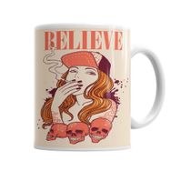 Baskı Dükkanı KB5609 Believe Porselen Kupa Bardak