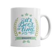 Baskı Dükkanı KB5625 Beer Time Enjoy Porselen Kupa Bardak