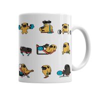 Baskı Dükkanı KB5646 Bad Puggy Pug Köpek Porselen Kupa Bardak