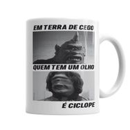 Baskı Dükkanı KB5902 Em Terra De Cego Camiseta Branca Porselen Kupa Bardak
