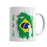 Baskı Dükkanı KB5925 Drone Pilot Brasil Porselen Kupa Bardak