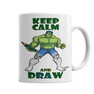 Baskı Dükkanı KB5928 Draw Hulk Porselen Kupa Bardak