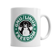 Baskı Dükkanı KB6159 Gnu Linux Porselen Kupa Bardak