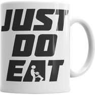 Baskı Dükkanı KB6229 Just Do Eat Porselen Kupa Bardak