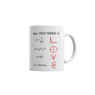 Baskı Dükkanı KB6317 Love Matematica Porselen Kupa Bardak