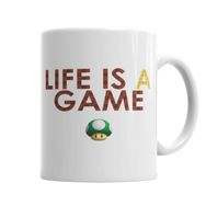 Baskı Dükkanı KB6336 Lifes A Game Mario Porselen Kupa Bardak